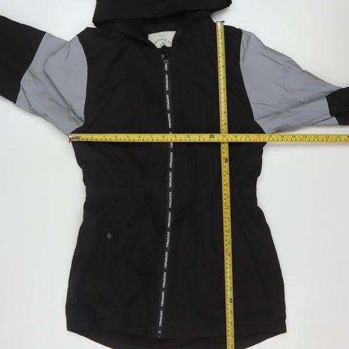 George Girls Black Colourblock Hooded Windbreaker Jacket 15-16 Years
