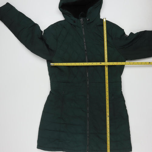 Regatta Women's Green Quilted Hooded Mid-Length Coat Size 14