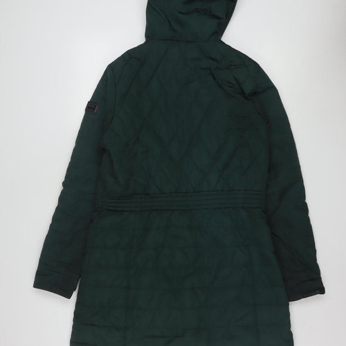 Regatta Women's Green Quilted Hooded Mid-Length Coat Size 14