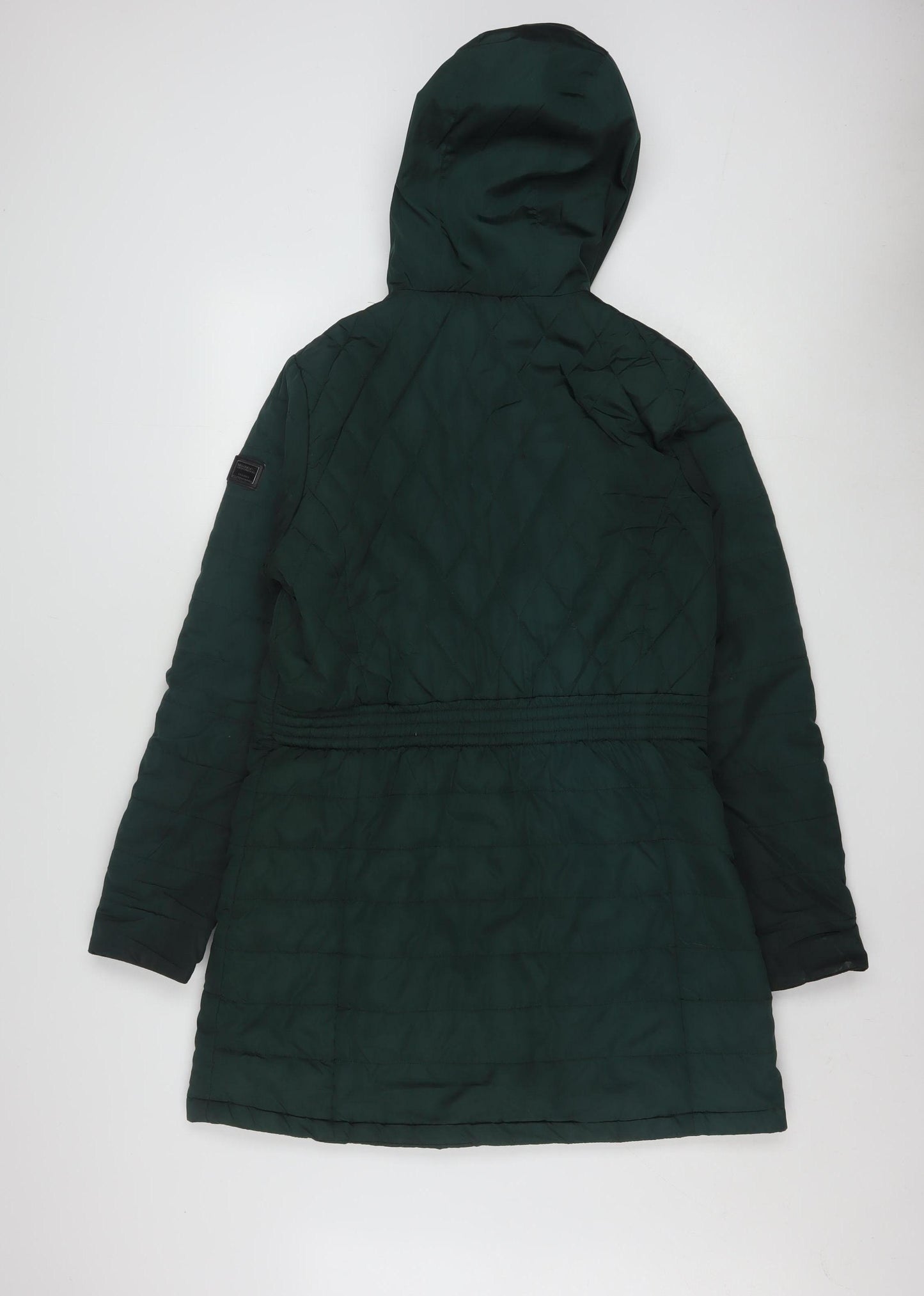 Regatta Women's Green Quilted Hooded Mid-Length Coat Size 14