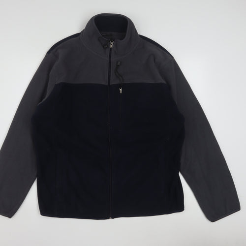 Cedarwood State Men’s Grey & Black Fleece Jacket L Full Zip Outdoor