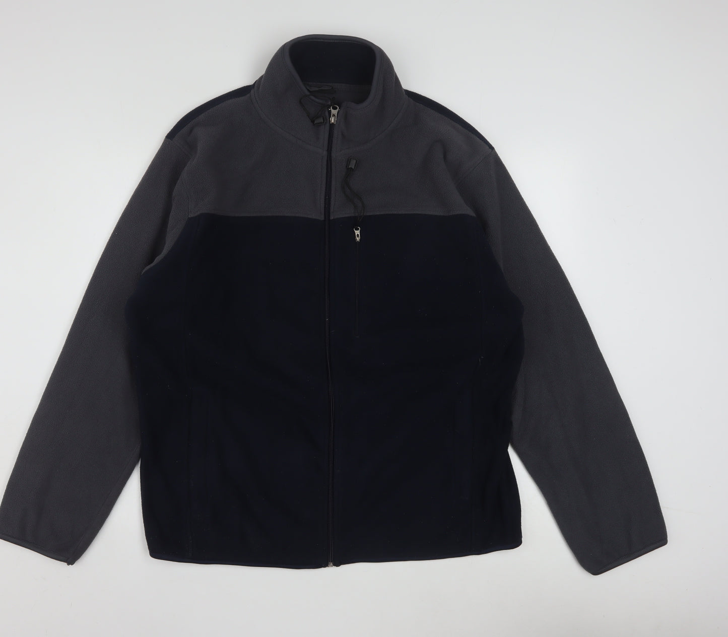 Cedarwood State Men’s Grey & Black Fleece Jacket L Full Zip Outdoor
