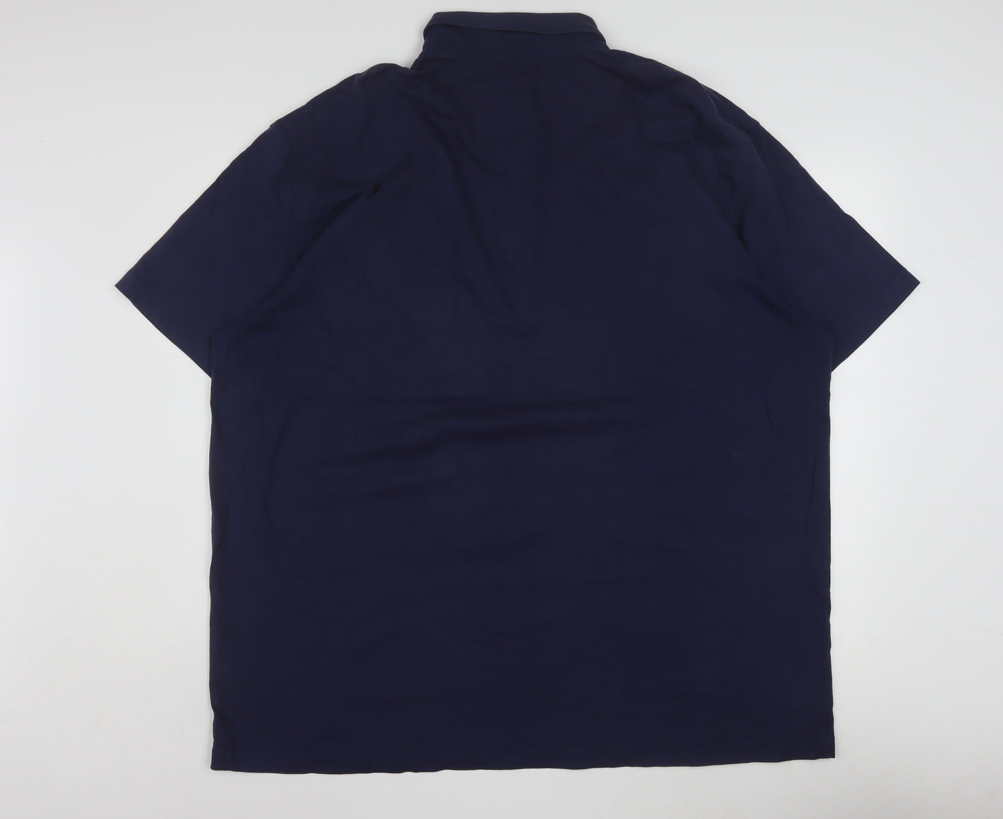 Flintoff by Jacamo Men's Blue 2XL Cotton Short Sleeve Polo Shirt