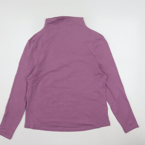 Simply Be Women’s Purple Long Sleeve Cotton Roll Neck Top Size 12
