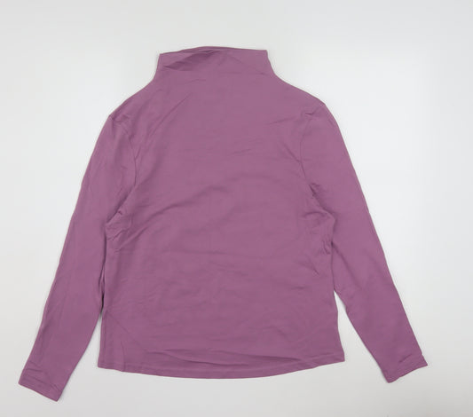 Simply Be Women’s Purple Long Sleeve Cotton Roll Neck Top Size 12
