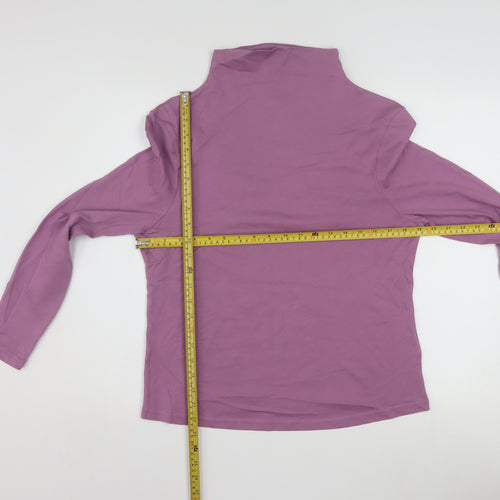 Simply Be Women’s Purple Long Sleeve Cotton Roll Neck Top Size 12