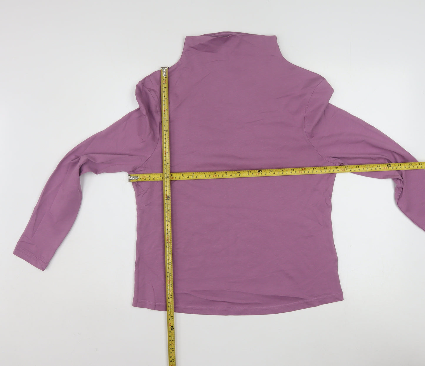 Simply Be Women’s Purple Long Sleeve Cotton Roll Neck Top Size 12