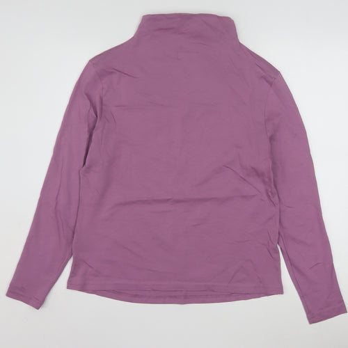 Simply Be Women’s Purple Long Sleeve Cotton Roll Neck Top Size 12