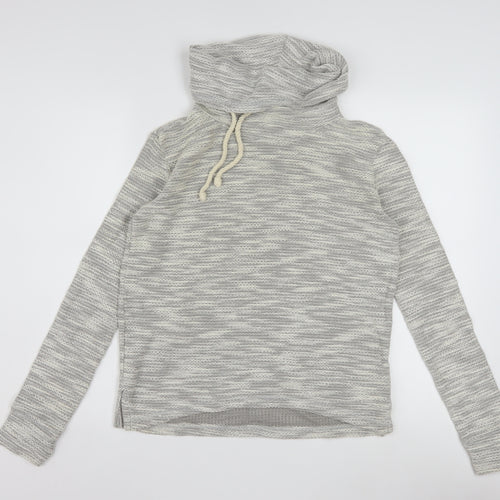 Hollister Women’s Grey Knit Pullover Hoodie XS Cotton Blend