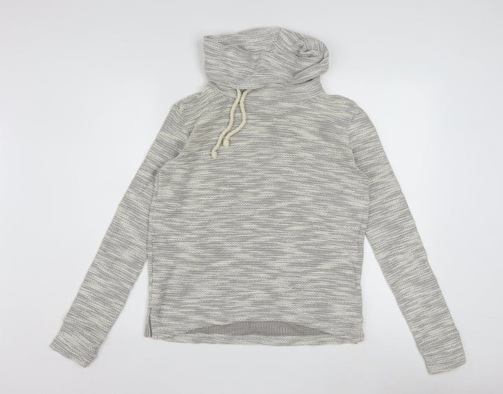 Hollister Women’s Grey Knit Pullover Hoodie XS Cotton Blend