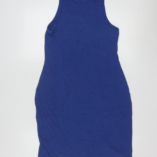 Apricot Women's Blue Sleeveless Bodycon Knit Dress Size 14