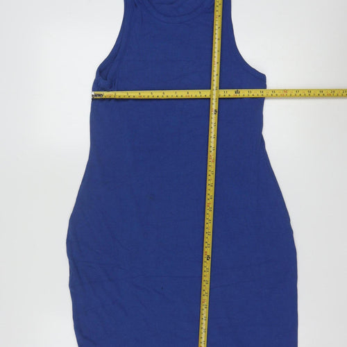 Apricot Women's Blue Sleeveless Bodycon Knit Dress Size 14