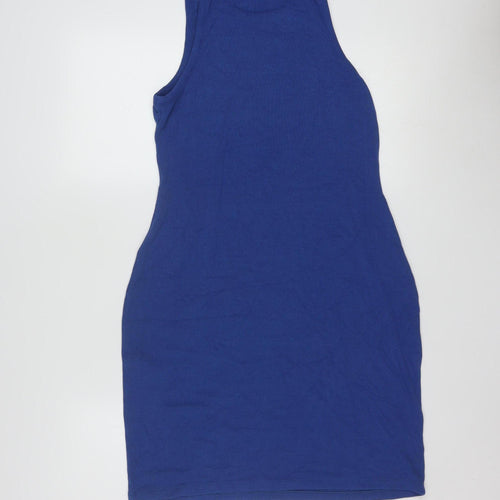 Apricot Women's Blue Sleeveless Bodycon Knit Dress Size 14