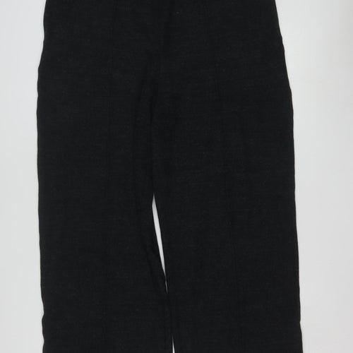 Marks and Spencer Women’s Charcoal Wide-Leg Trousers Size 18 Long Polyester Cotton Blend