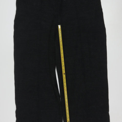 Marks and Spencer Women’s Charcoal Wide-Leg Trousers Size 18 Long Polyester Cotton Blend