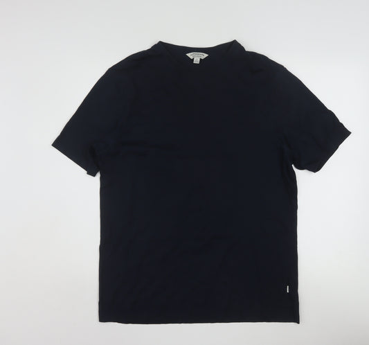 Marks and Spencer Autograph Men's Navy Supima Cotton Crew Neck T-Shirt Medium