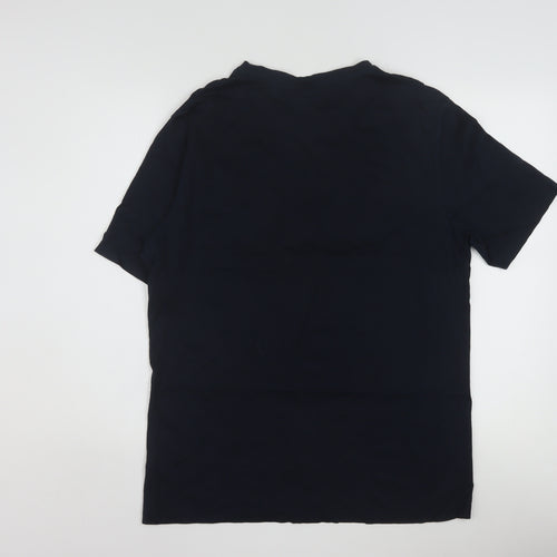 Marks and Spencer Autograph Men's Navy Supima Cotton Crew Neck T-Shirt Medium