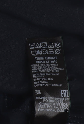 Marks and Spencer Autograph Men's Navy Supima Cotton Crew Neck T-Shirt Medium