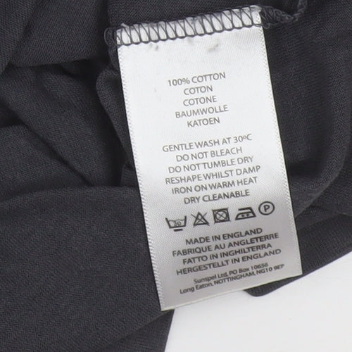 Sunspel Men's Black Cotton Crew Neck Short Sleeve T-Shirt Size L