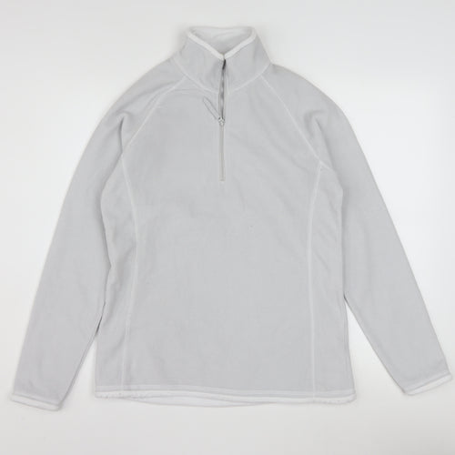 Mountain Warehouse Women Grey 1/2 Zip Fleece Pullover UK12