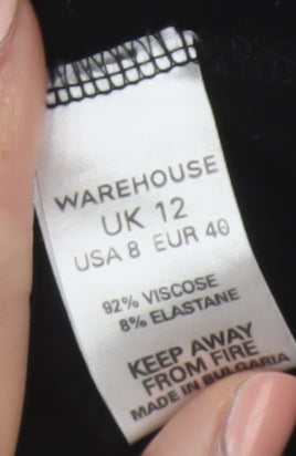 Warehouse Women’s Black Size 12 One Shoulder Bodycon Dress