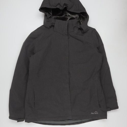 Peter Storm Womens Grey Waterproof Hooded Parka Jacket Size 14