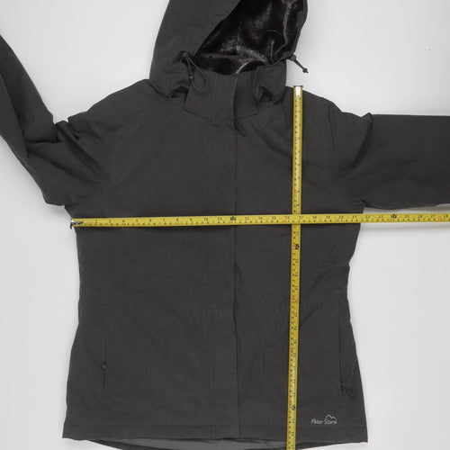 Peter Storm Womens Grey Waterproof Hooded Parka Jacket Size 14