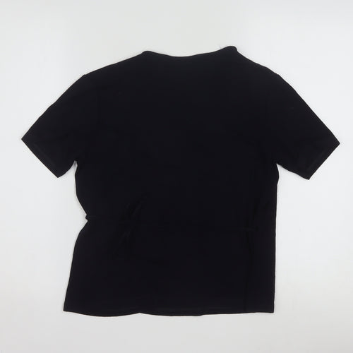 Marks and Spencer Women’s Dark Navy Wrap Blouse Size 14 V-Neck Jersey Top