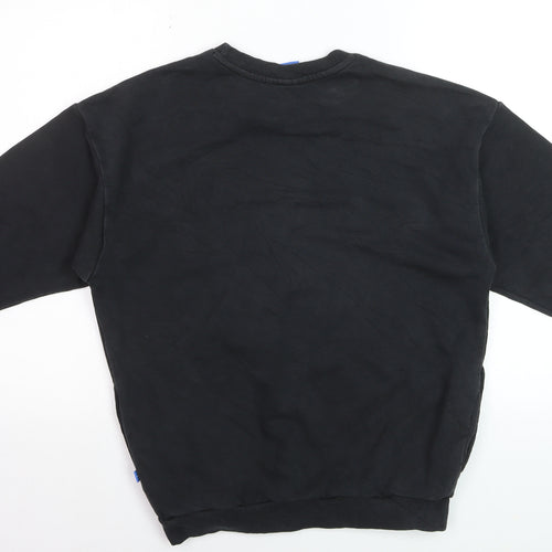 Adidas Mens Black Trefoil Logo Pullover Sweatshirt Size S