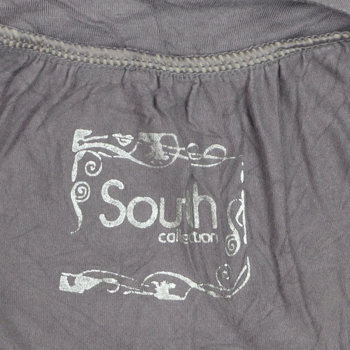 South Collection Women’s Brown Beaded Tunic Blouse UK 14