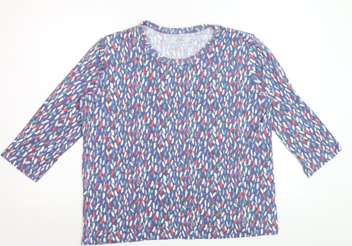 Honor Millburn Womens Multicoloured 3/4 Sleeve Jersey T-Shirt Size L