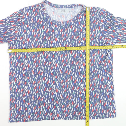 Honor Millburn Womens Multicoloured 3/4 Sleeve Jersey T-Shirt Size L