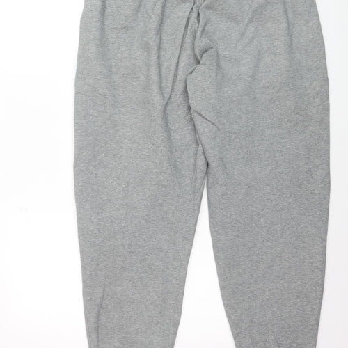 Puma Mens Grey XL Jogger Sweatpants Elastic Waist Cotton Blend