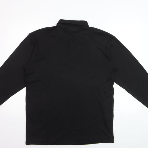 Fosters Trading Co. Men's Black Long Sleeve Polo Shirt Size M