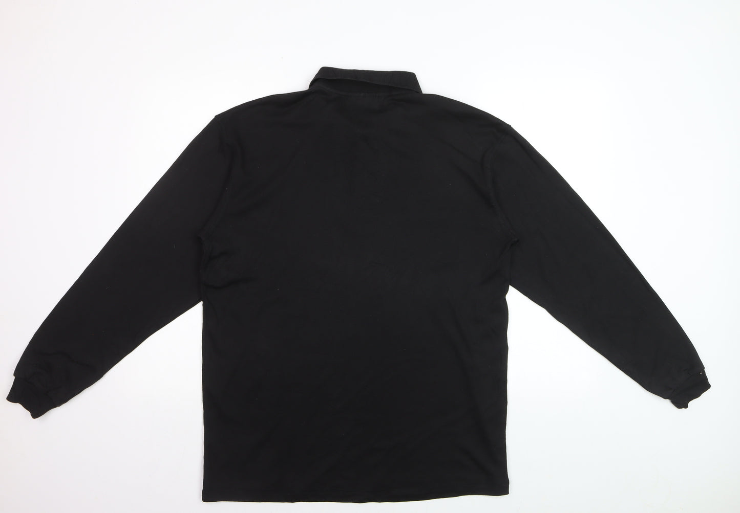 Fosters Trading Co. Men's Black Long Sleeve Polo Shirt Size M