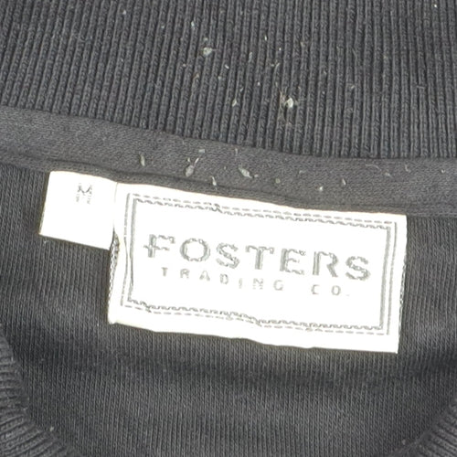 Fosters Trading Co. Men's Black Long Sleeve Polo Shirt Size M