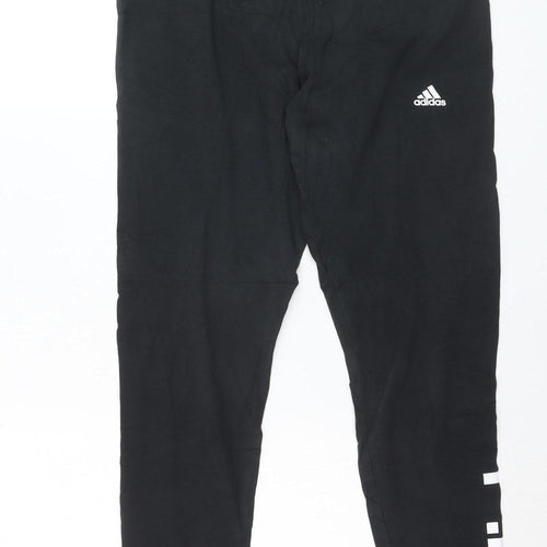 Adidas Womens Black L Leggings Sports Stretch Activewear Trousers
