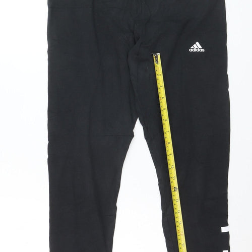 Adidas Womens Black L Leggings Sports Stretch Activewear Trousers