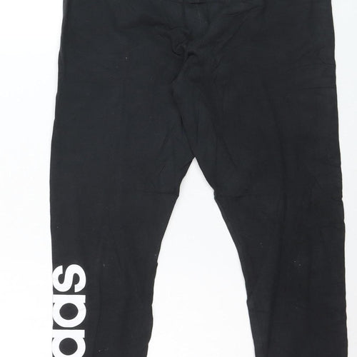 Adidas Womens Black L Leggings Sports Stretch Activewear Trousers