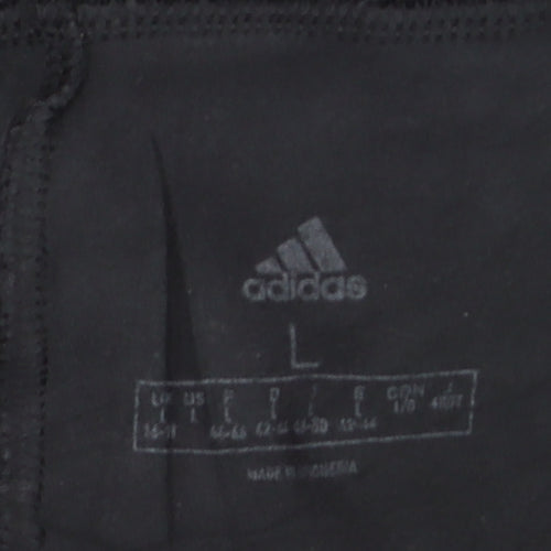 Adidas Womens Black L Leggings Sports Stretch Activewear Trousers