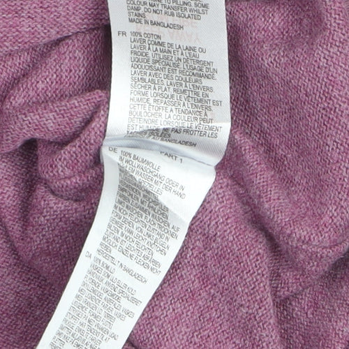 White Stuff Women's Purple Cotton V-Neck Jumper Size 14