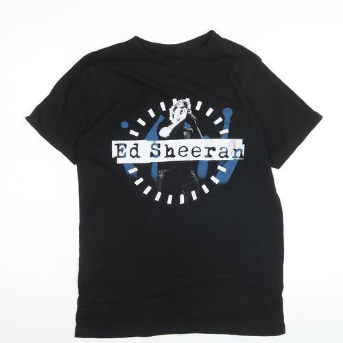 Ed Sheeran Women's Black Cotton Graphic T-Shirt Size S
