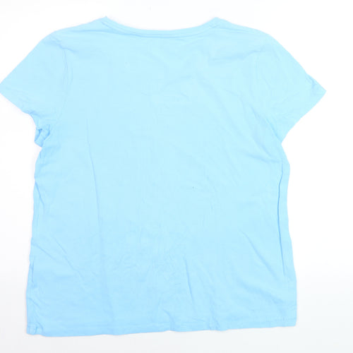 Zenergy by Chico's Women's Blue Short Sleeve T-Shirt Size L