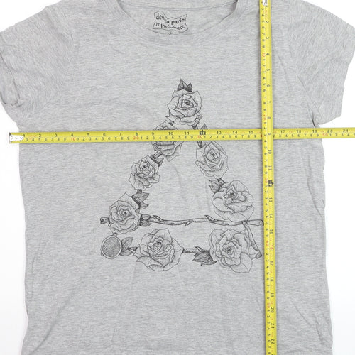 Eleven Paris Women’s Grey Floral Graphic T-Shirt Size S