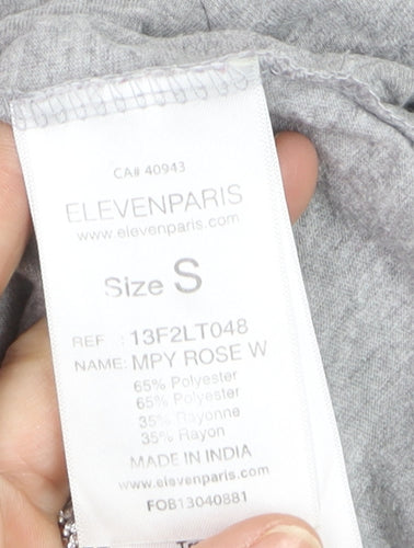 Eleven Paris Women’s Grey Floral Graphic T-Shirt Size S