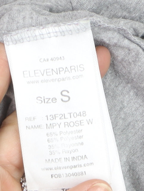 Eleven Paris Women’s Grey Floral Graphic T-Shirt Size S
