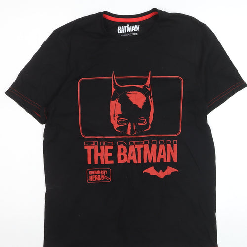 George Boys Black The Batman Graphic T-Shirt Size S Short Sleeve