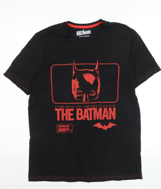 George Boys Black The Batman Graphic T-Shirt Size S Short Sleeve