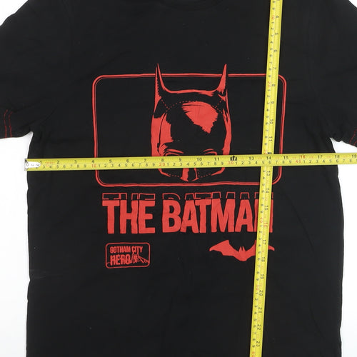 George Boys Black The Batman Graphic T-Shirt Size S Short Sleeve