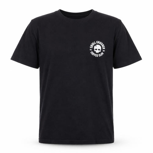 Next Level Men’s Black Skull Crusher Coffee Club Graphic T-Shirt M